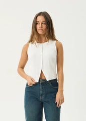 AFENDS Womens Lana - Seersucker Top - Off White