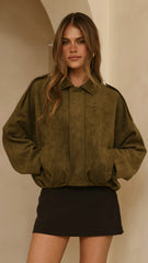 Leela Bomber Jacket - Khaki