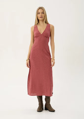 AFENDS Womens Tully - Seersucker Maxi Dress - Indy Rose Check