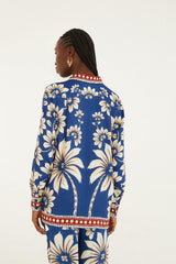 Blue Luna Collared Pajama Shirt
