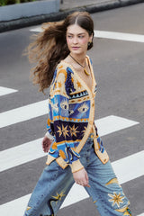 Mixed Mystical Ainika Buttoned Knit Cardigan