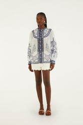 Off-White Coast Scarf Long Sleeve Blouse