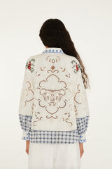 Off-White Flowers Embroidery Richelieu Shirt
