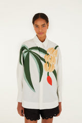 Graphic Banana Tree Applique Shirt