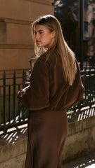 Sloane Bomber Jacket - Dark Chocolate