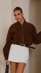 Sloane Bomber Jacket - Dark Chocolate