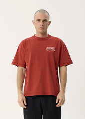 AFENDS Mens Spiritual - Heavyweight Boxy Tee - Vintage Ketchup