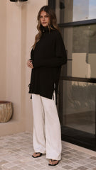 Ravio Oversized Rib Knit - Black