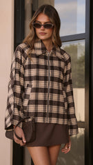 MVN Adrianna Jacket - Brown Plaid