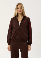 AFENDS Womens Avenue - Track Jacket - Coffee