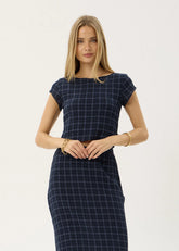 AFENDS Womens Darcy - Seersucker Top - Thea Midnight Check