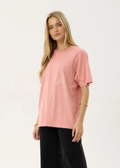 AFENDS Womens Unbound - Oversized Tee - Dusty Pink