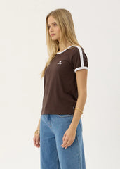 AFENDS Womens Hellbound - Raglan Tee - Coffee