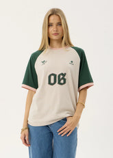 AFENDS Womens Give Em Hell - Oversized Tee - Moonbeam
