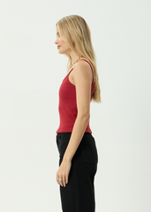 AFENDS Womens Sara - Rib Singlet - Ketchup