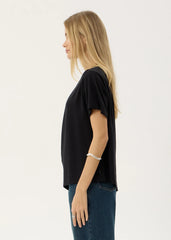 AFENDS Womens Sabina - Off Shoulder Tee - Black