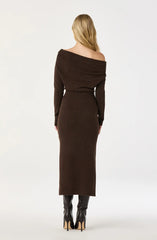 One Shoulder Midi Sweater Dress