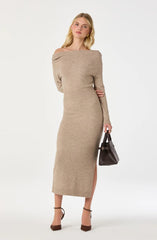 One Shoulder Midi Sweater Dress