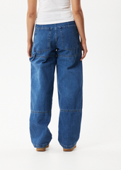 AFENDS Womens Moss - Denim Workwear Jean - Authentic Blue