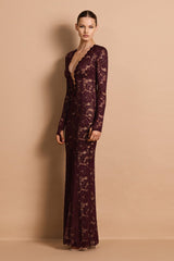Delphine LS Lace Gown