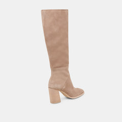 Fynn Wide Calf Boots Truffle Suede