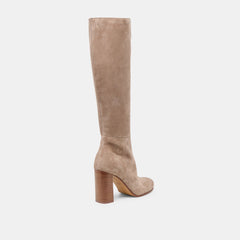 Hudsin Wide Calf Boots Barley Suede