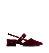 Eider Shiraz Red Velvet Sling Back Flats