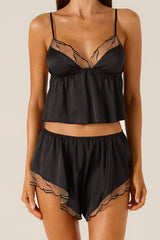 Ester Black Camisole Set