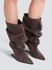 Wedge Suede Ankle Boots