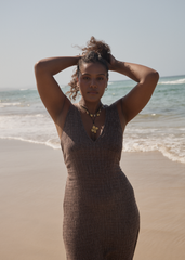 AFENDS Womens Tully - Seersucker Maxi Dress - Hometown Coffee