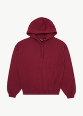 AFENDS Mens Genesis - Boxy Hoodie - Washed Burgundy