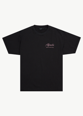 AFENDS Mens Valentine - Heavyweight Boxy Tee - Stone Black