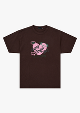 AFENDS Mens Genuine Sentiment - Heavyweight Boxy Tee - Washed Coffee