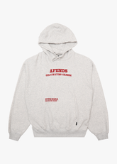 AFENDS Mens Wonders - Boxy Pull On Hood - Grey Marle