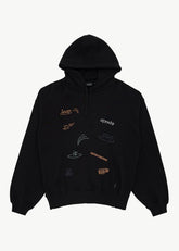 AFENDS Mens Leap - Boxy Pull On Hood - Black