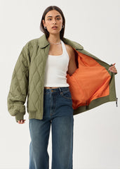AFENDS Mens Mellross - Bomber Jacket - Military