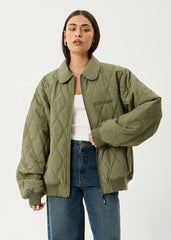 AFENDS Mens Mellross - Bomber Jacket - Military