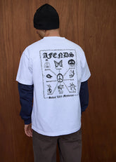 AFENDS Mens Spiritual - Heavyweight Boxy Tee - White