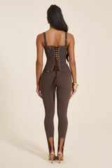 The Hourglass Corset Top in Brown