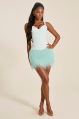 The Hourglass Corset Top in Aqua