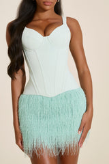 The Hourglass Corset Top in Aqua