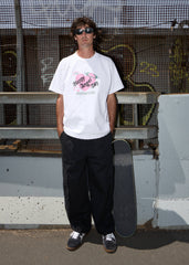 AFENDS Mens Genuine Sentiment - Heavyweight Boxy Tee - White