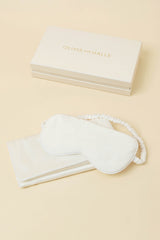 Audrey Ivory Eye Mask in Silk Satin