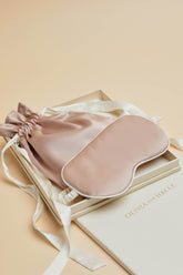 Oyster Ivory Eye Mask in Silk Satin