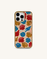 Seashell Pattern Phone Case - Multicolor Gold
