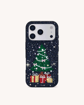 Christmas Tree Bling Phone Case - Black