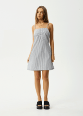 AFENDS Womens Intergalactic - Mini Dress - Navy Stripe