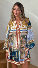 Kaylee Mini Dress - Romy Print
