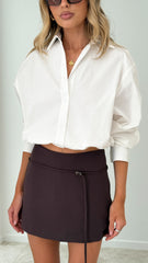 Sophie Drawstring Shirt - White