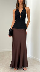 Jayliah Maxi Skirt - Chocolate
